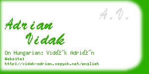 adrian vidak business card